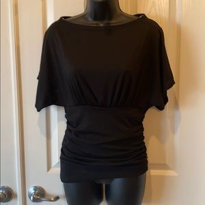 Black dress knit blouse